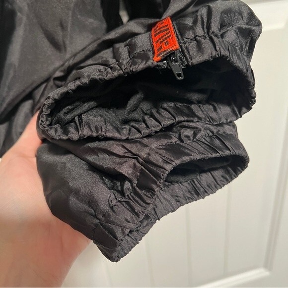 LF the Brand Los Angeles High Waisted Windbreaker Pants Black Zip Hem Joggers - Picture 3 of 7